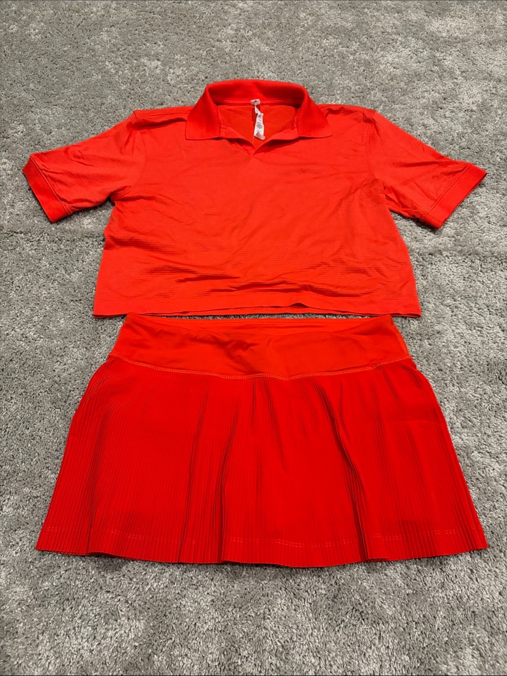 Lululemon tennis skirt and collar shirt